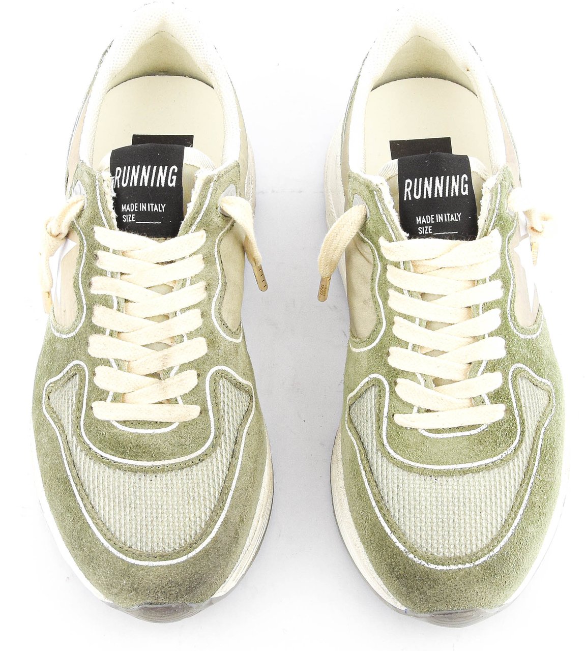 Golden Goose Running Sole Green Groen
