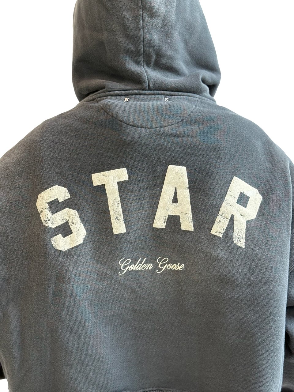 Golden Goose Oversized Cropped Hoodie Black Zwart