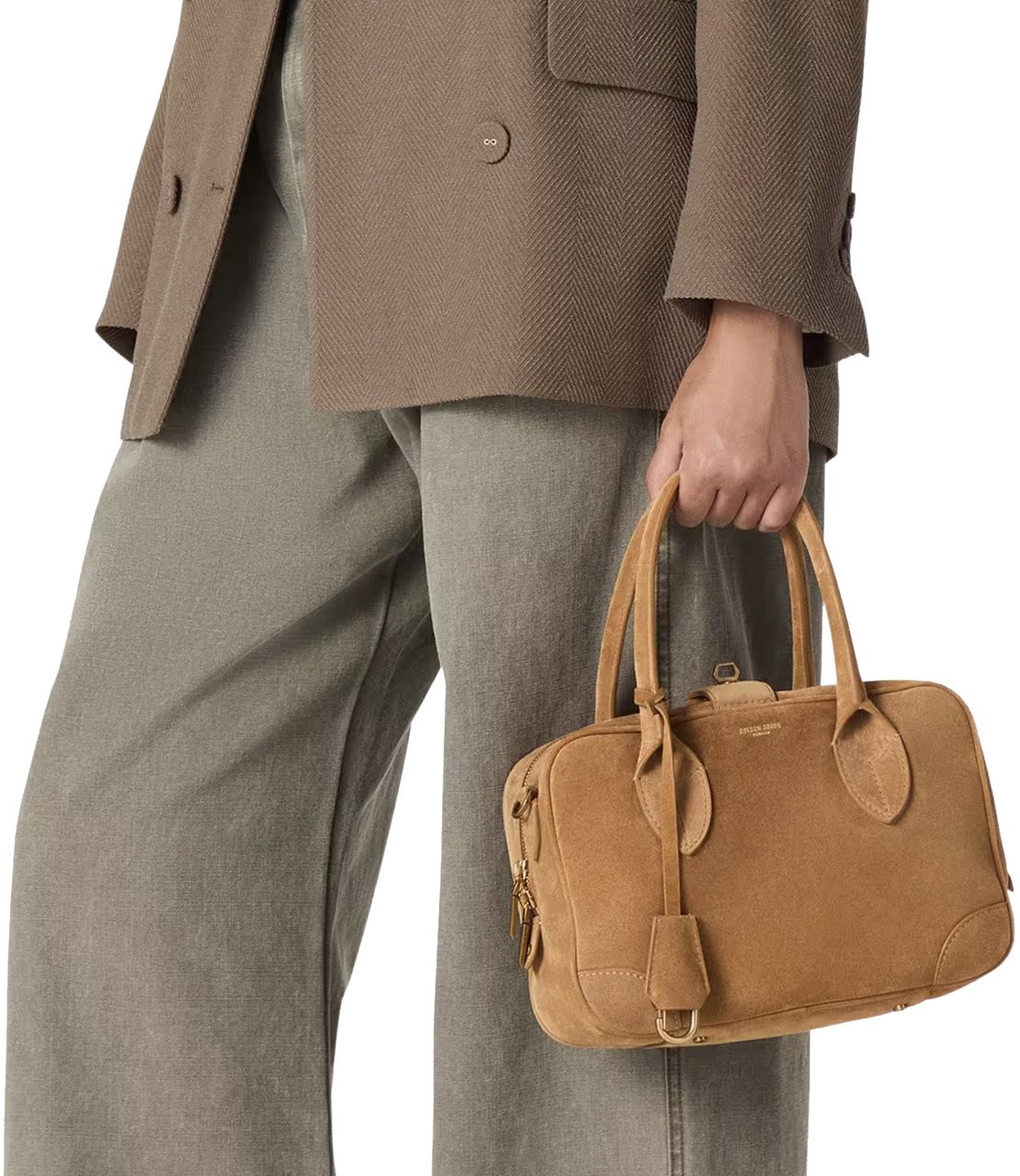 Golden Goose Vita Bag Camel Suede Beige