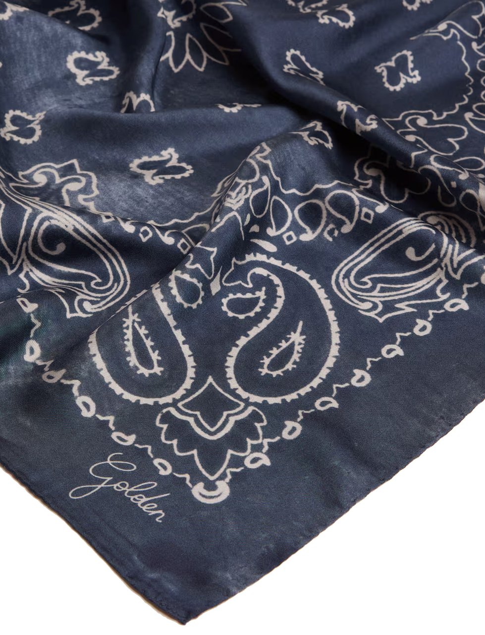 Golden Goose Paisley Scarf Blue Blauw