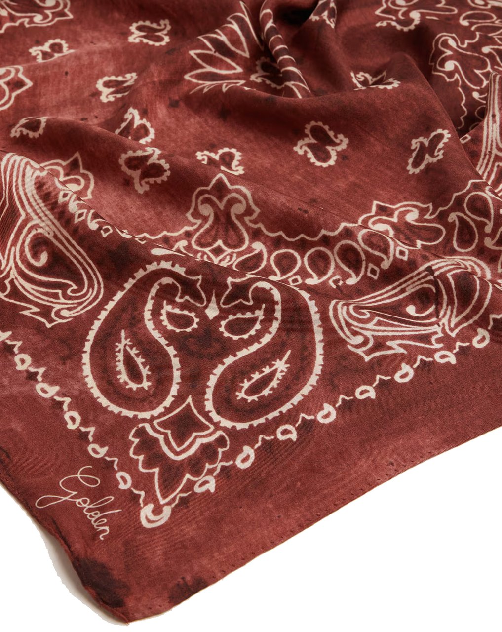 Golden Goose Paisley Scarf Red Rood