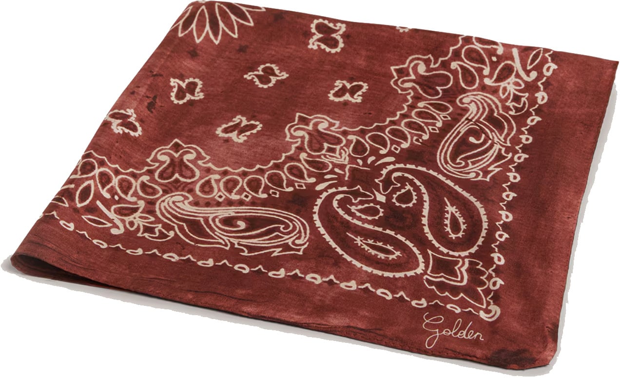 Golden Goose Paisley Scarf Red Rood