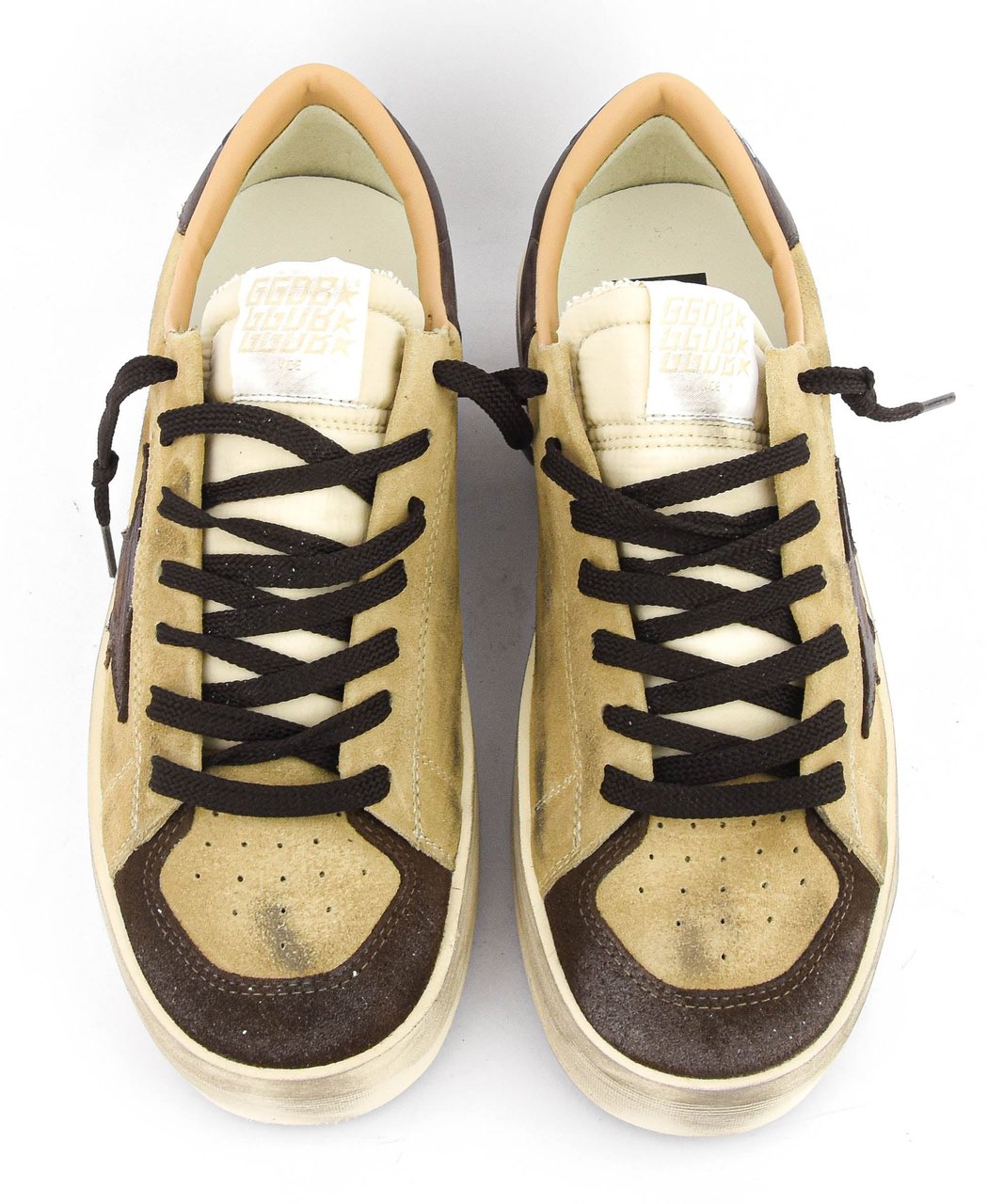 Golden Goose Stardan Beige Brown White Beige