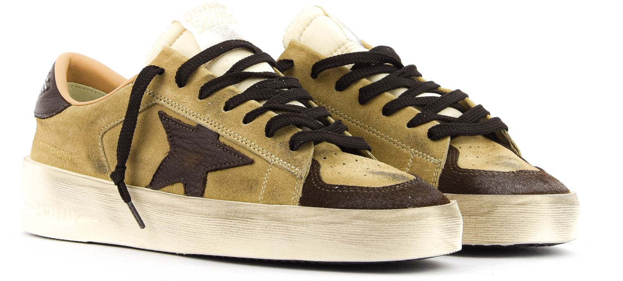 Golden Goose Stardan Beige Brown White Beige