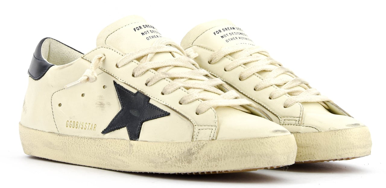 Golden Goose Superstar Beige Night Blue Wit