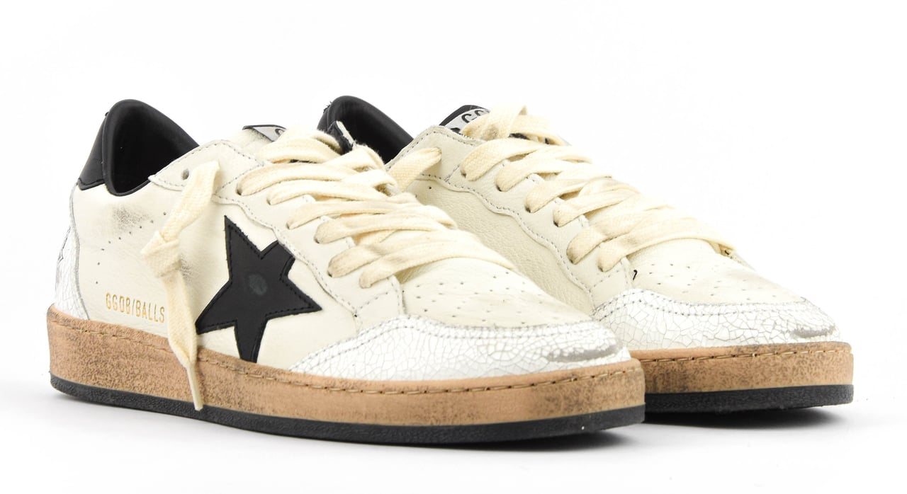 Golden Goose Ballstar White Black Wit