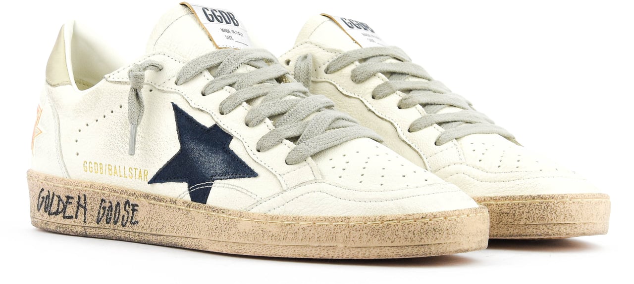 Golden Goose Ballstar White Blue Wit