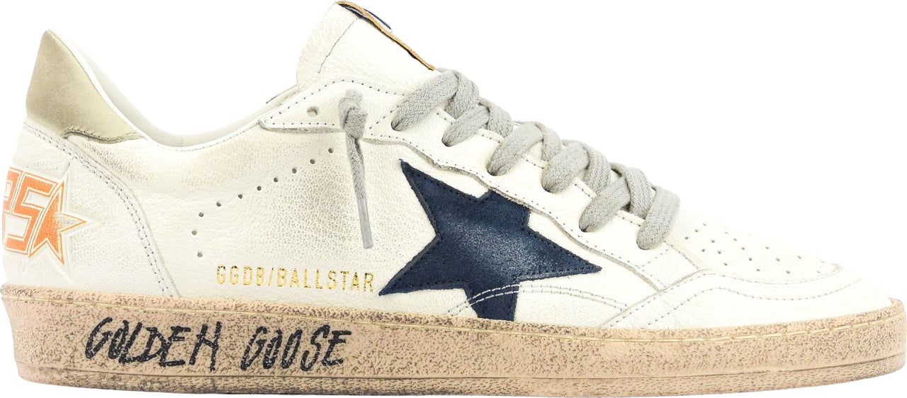 Golden Goose Ballstar White Blue Wit
