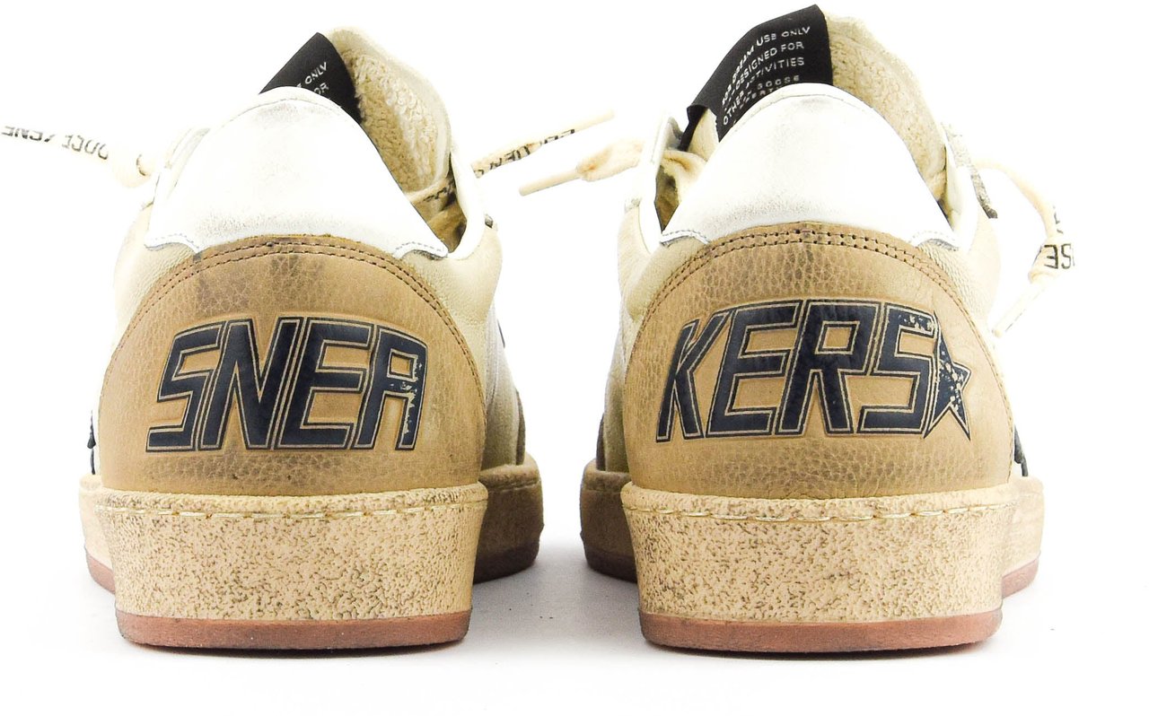 Golden Goose Ballstar Cream White Blue Wit