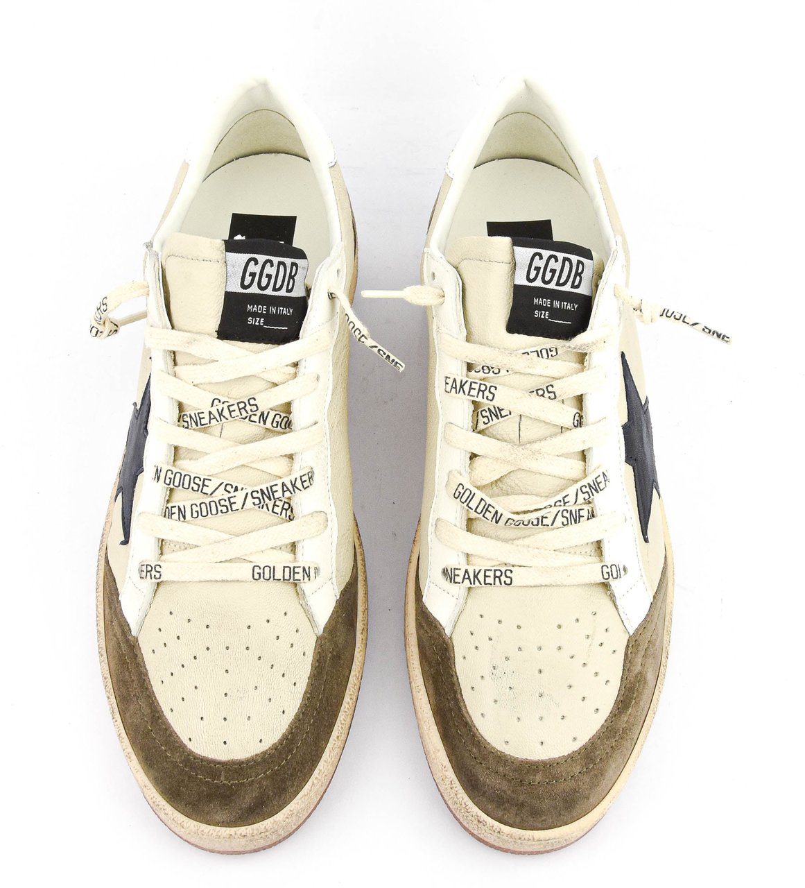Golden Goose Ballstar Cream White Blue Wit
