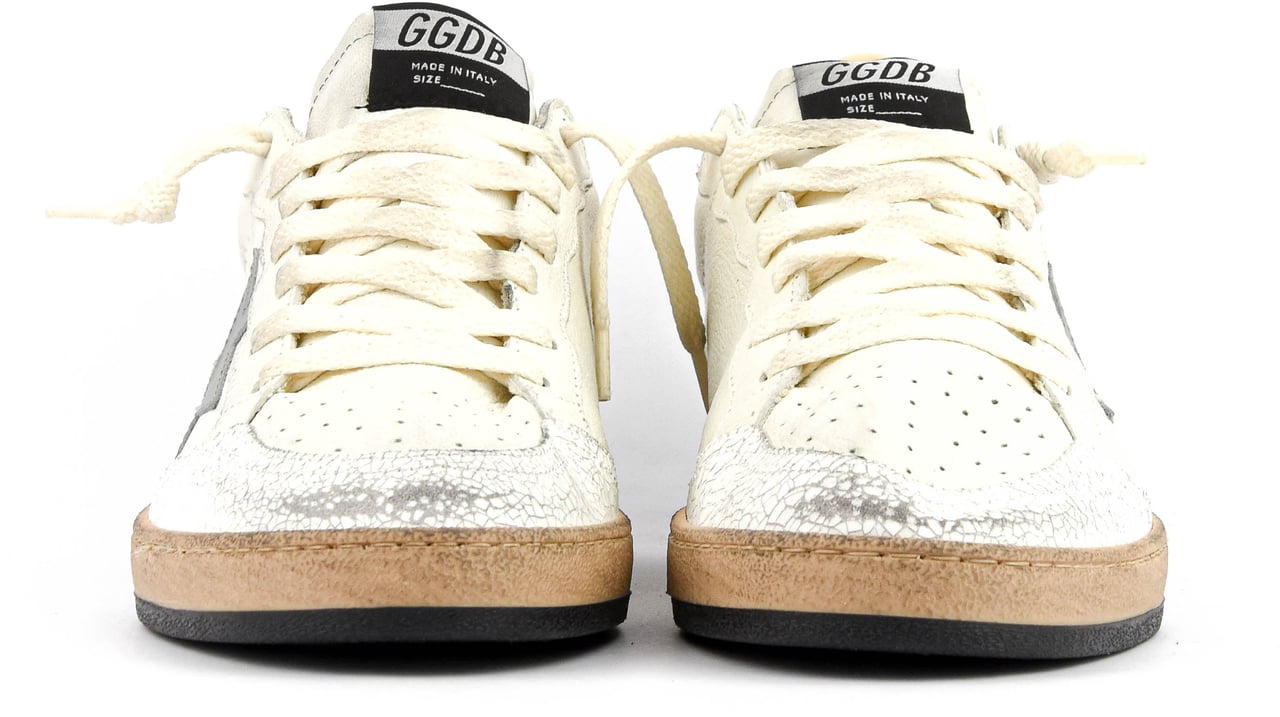 Golden Goose Ballstar White Grey Red Wit