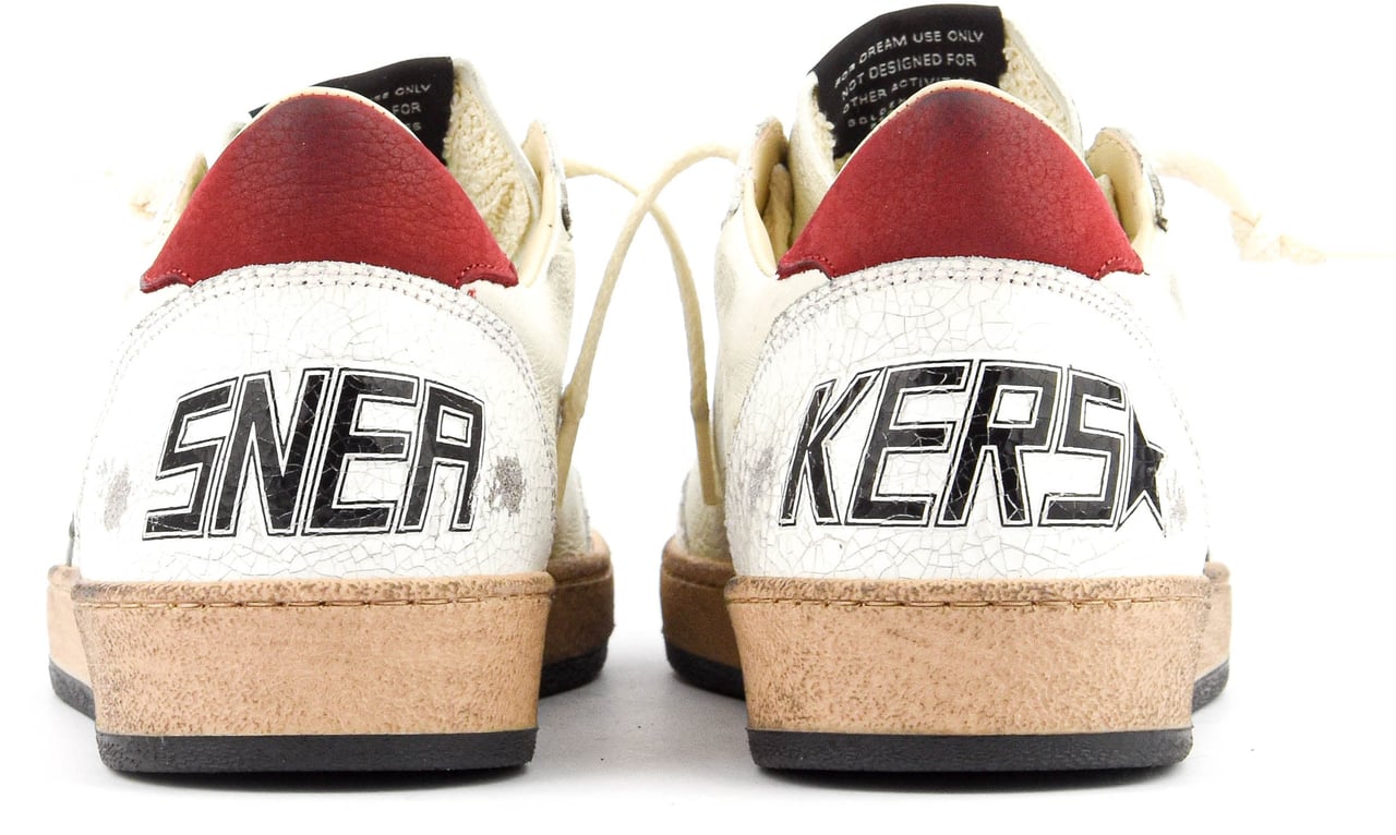 Golden Goose Ballstar White Grey Red Wit