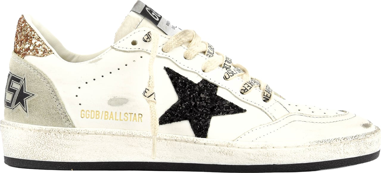 Golden Goose Ballstar White/black/gold Wit