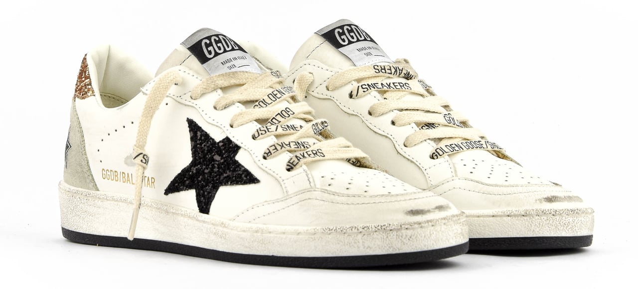 Golden Goose Ballstar White/black/gold Wit