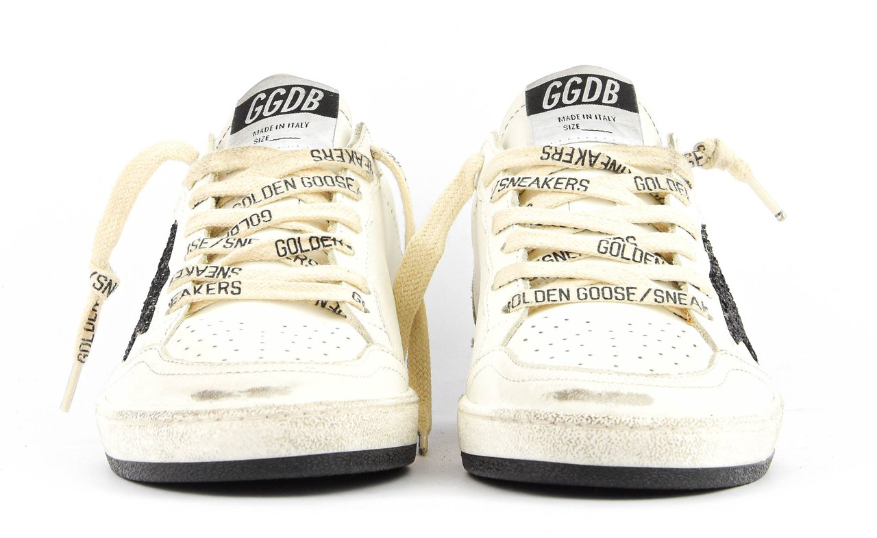 Golden Goose Ballstar White/black/gold Wit