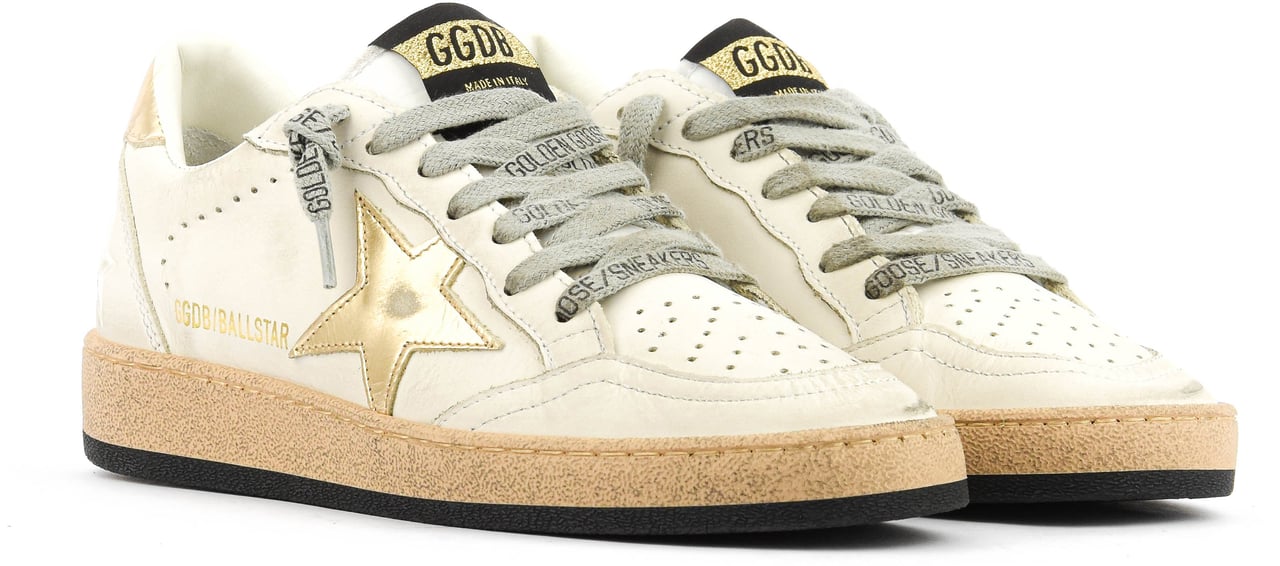 Golden Goose Ballstar Milk/gold Wit