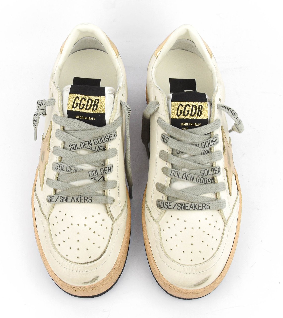 Golden Goose Ballstar Milk/gold Wit