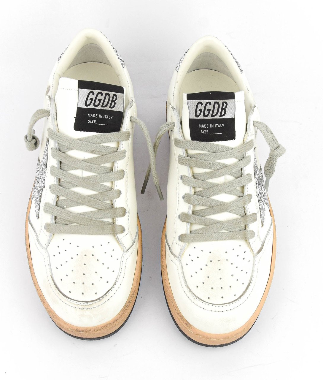 Golden Goose Ballstar White/silver Wit