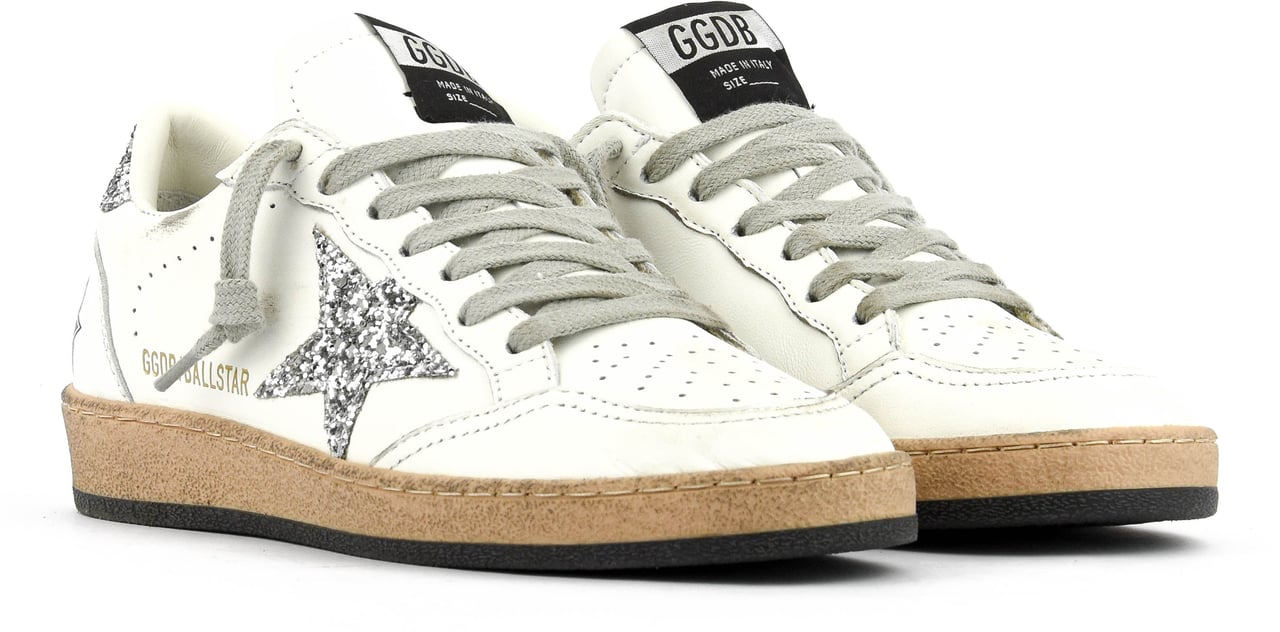 Golden Goose Ballstar White/silver Wit
