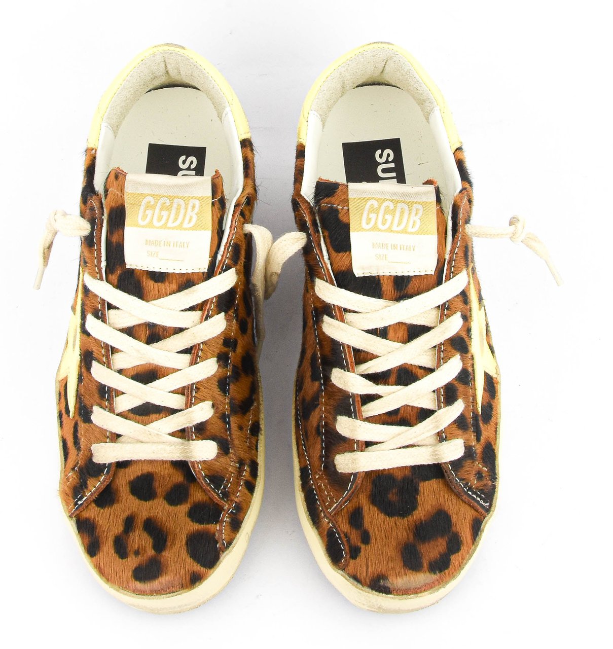 Golden Goose Superstar Leopard/ Pale Yellow Divers