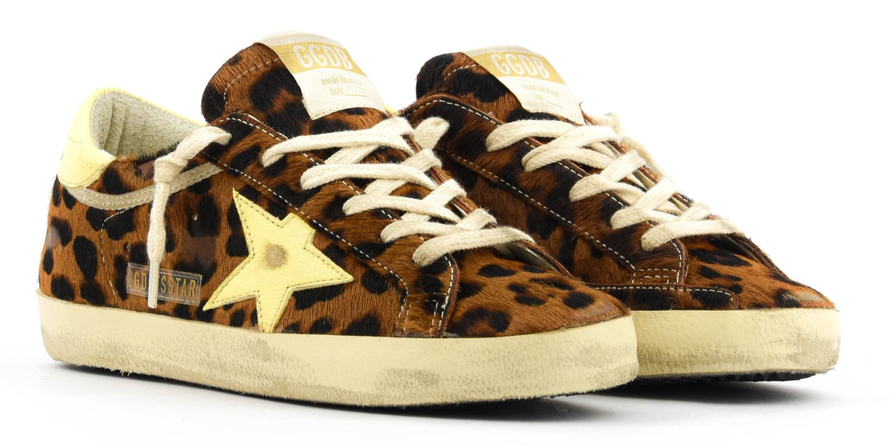 Golden Goose Superstar Leopard/ Pale Yellow Divers