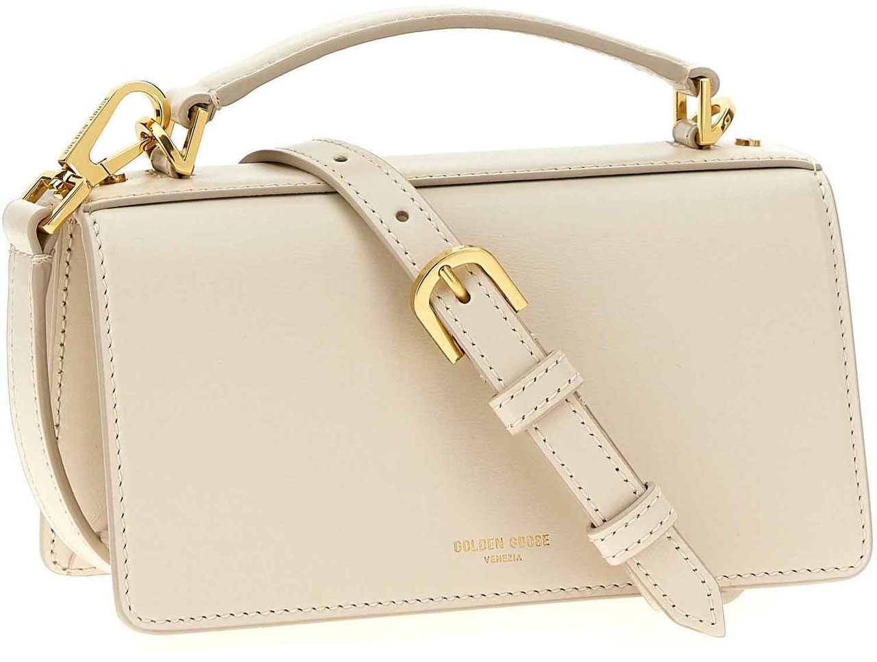 Golden Goose White Cowhide Handbag Wit