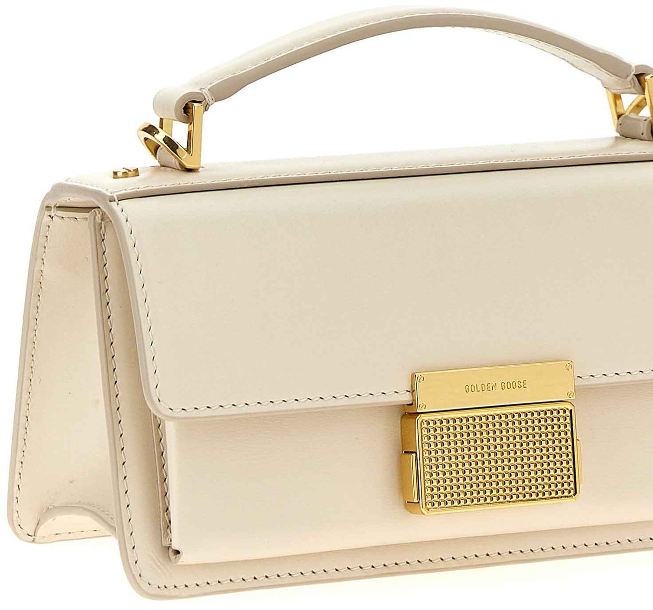 Golden Goose White Cowhide Handbag Wit