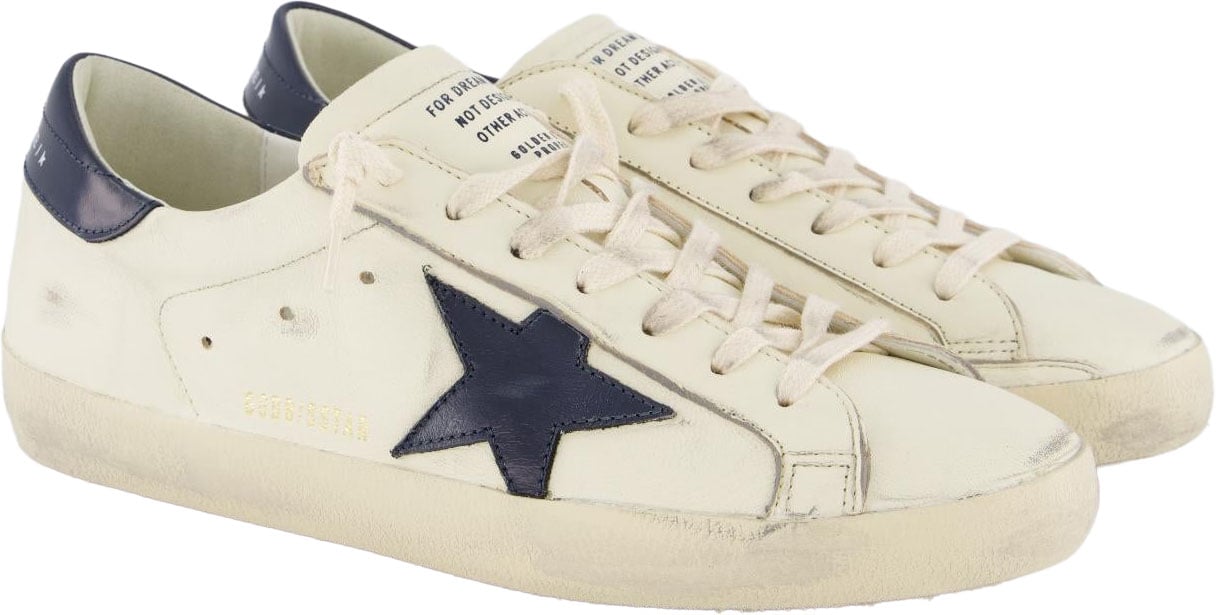 Golden Goose Heren Super-Star Sneaker Wit/Blauw Wit