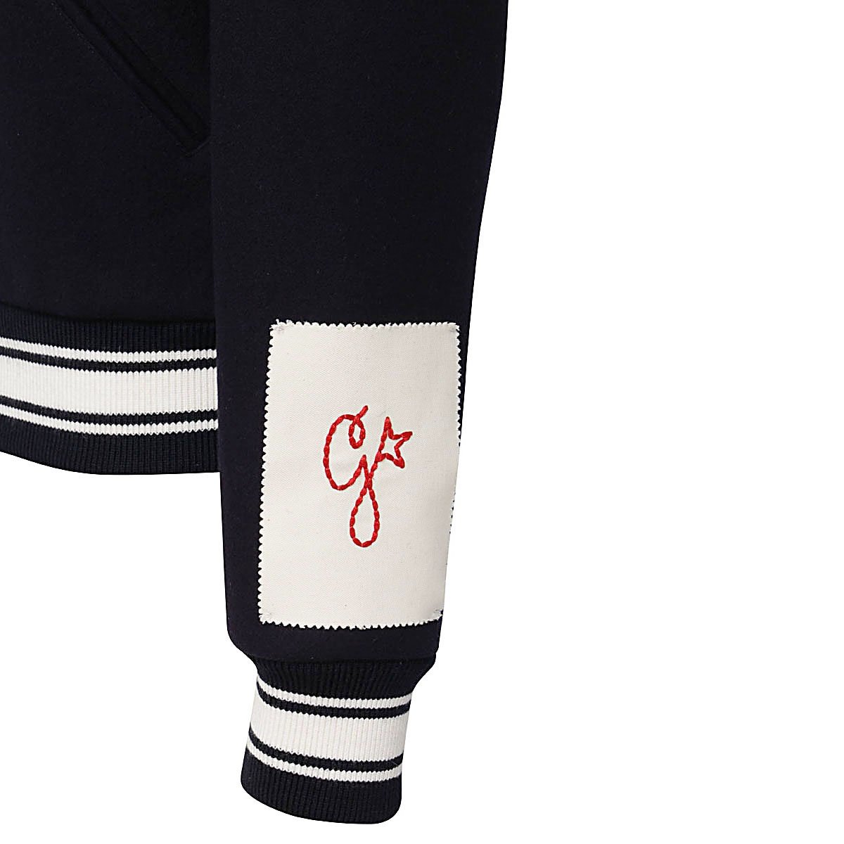 Golden Goose Black Wool Blend Bomber Jacket Zwart