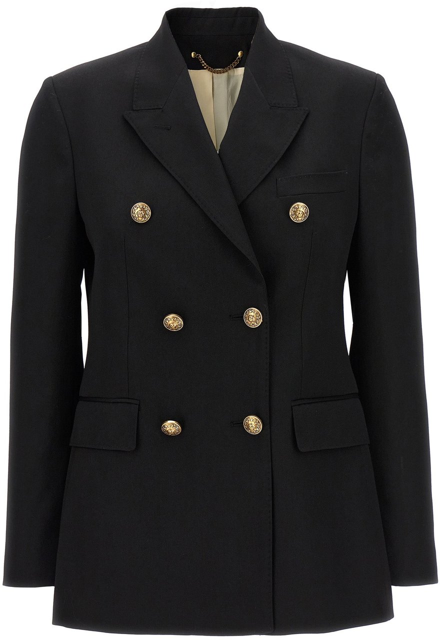 Golden Goose Black Virgin Wool Blazer Zwart