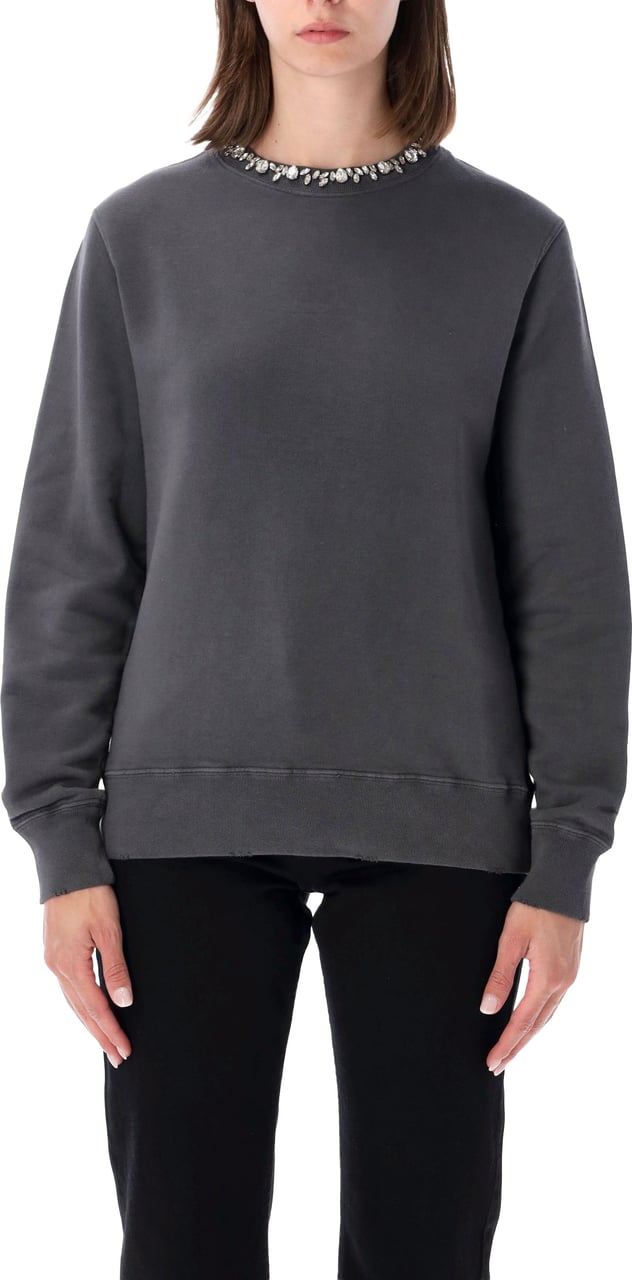 Golden Goose Fleece Strass Collar Sweatshirt Grijs