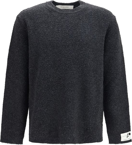 Golden Goose Gray Wool Oves Aries Sweatshirt Grijs