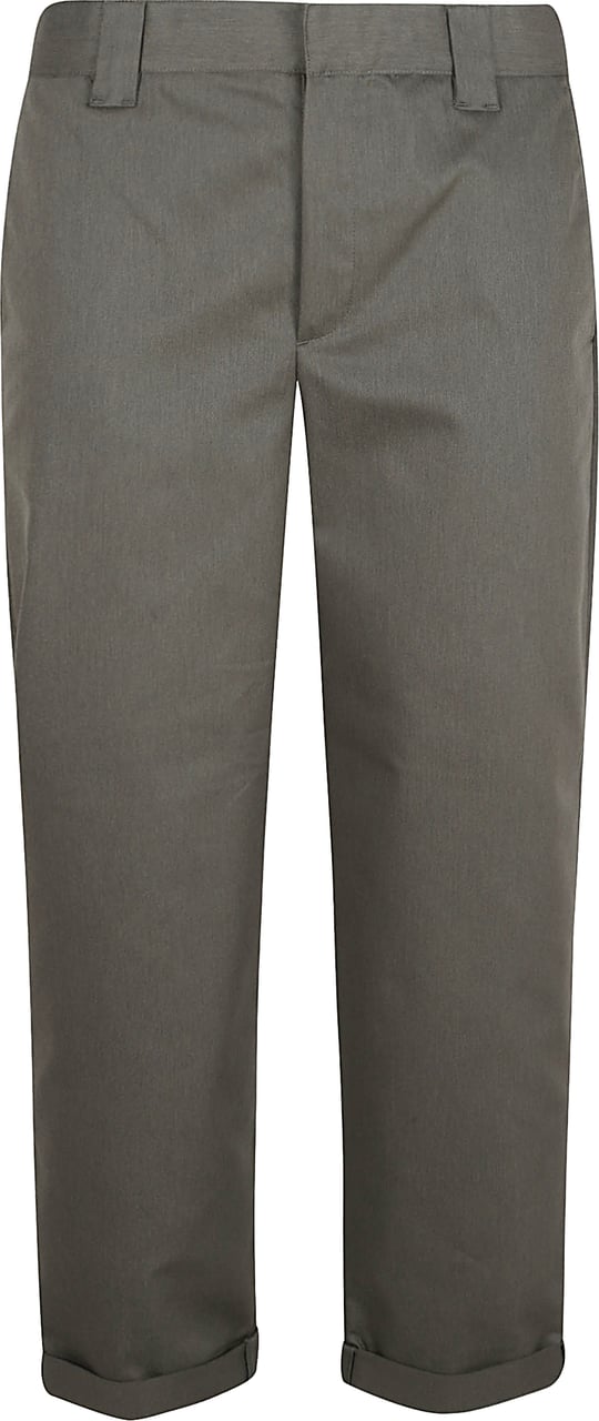 Golden Goose Straight-Leg Trousers with Gold Star Detail Grijs