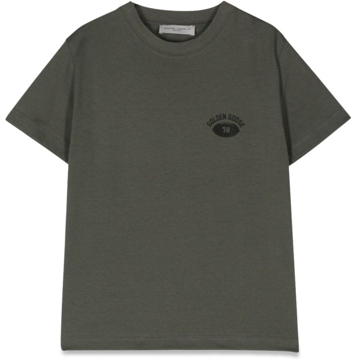 Golden Goose journey/ boy's t-shirt/ cotton jersey golden state print 78 Groen