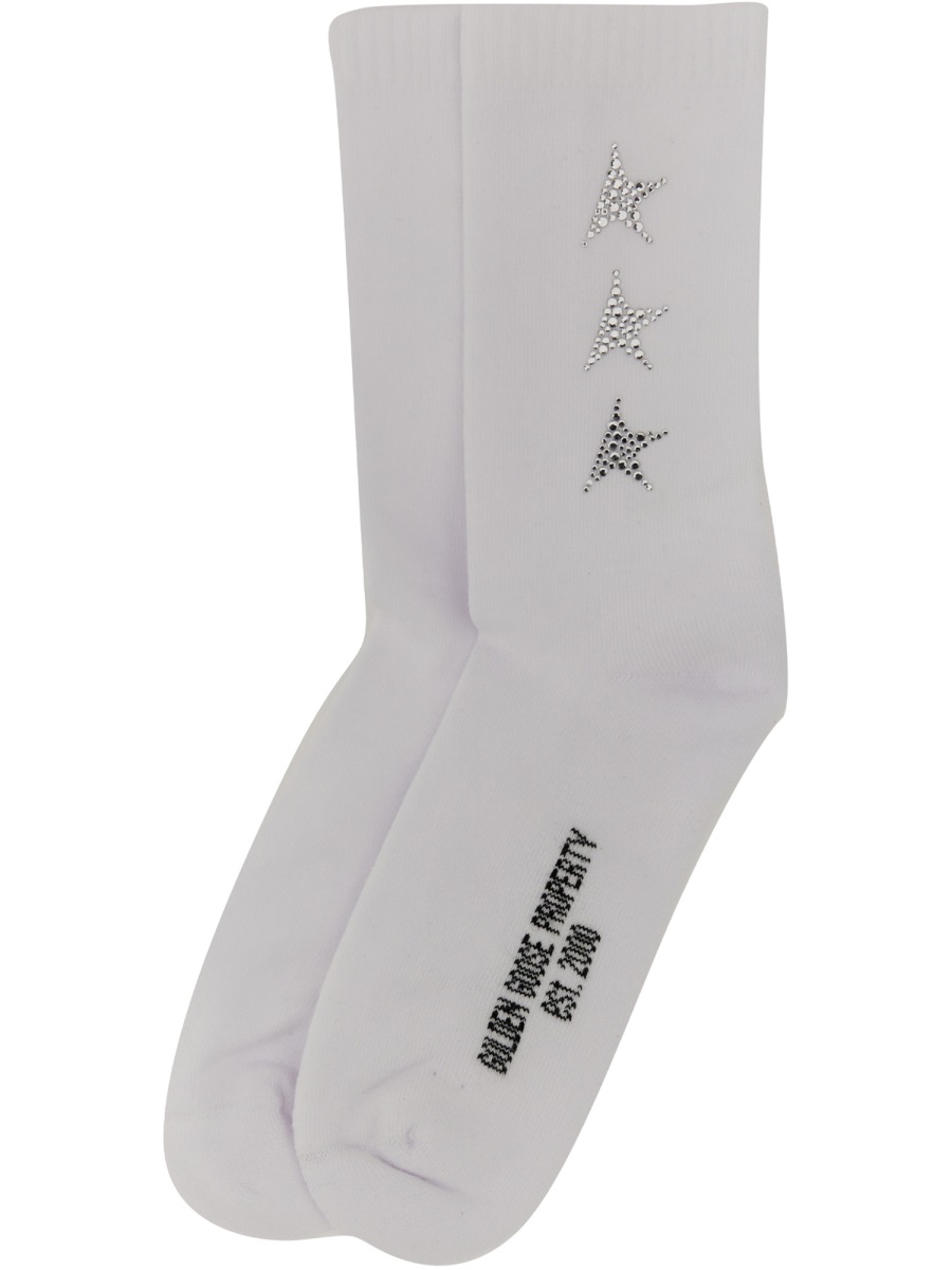 Golden Goose SOCKS WITH LOGO Wit