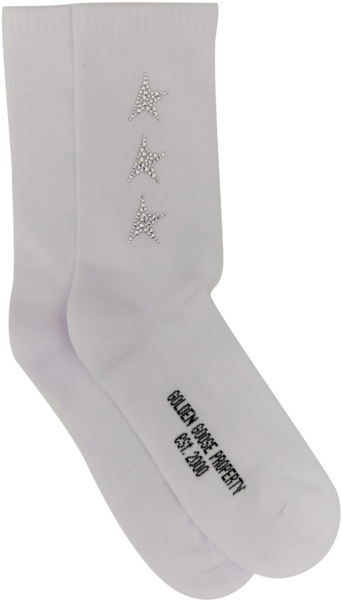 Golden Goose SOCKS WITH LOGO Wit