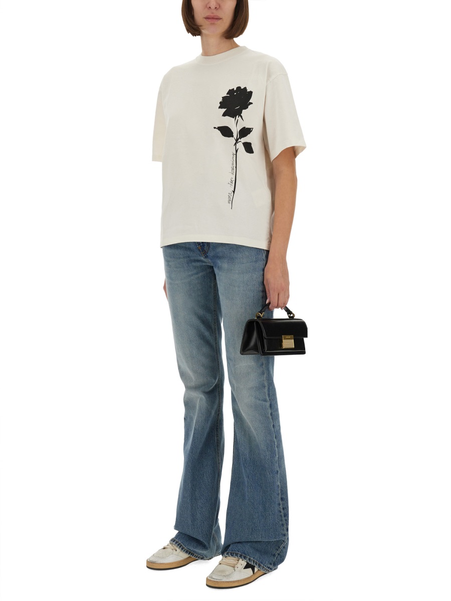 Golden Goose "JOURNEY" T-SHIRT WITH PRINT Wit