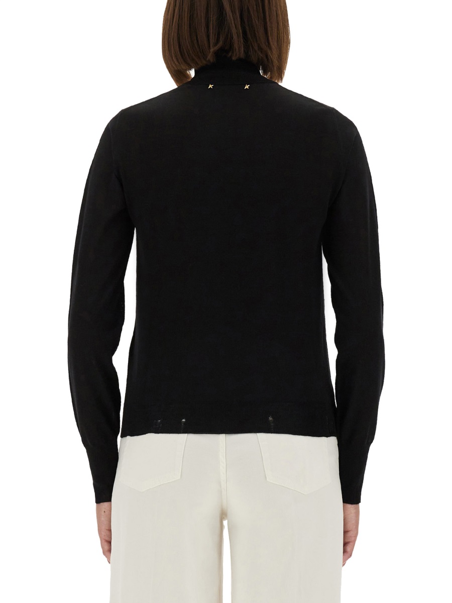 Golden Goose WORN EFFECT WOOL SWEATER Zwart