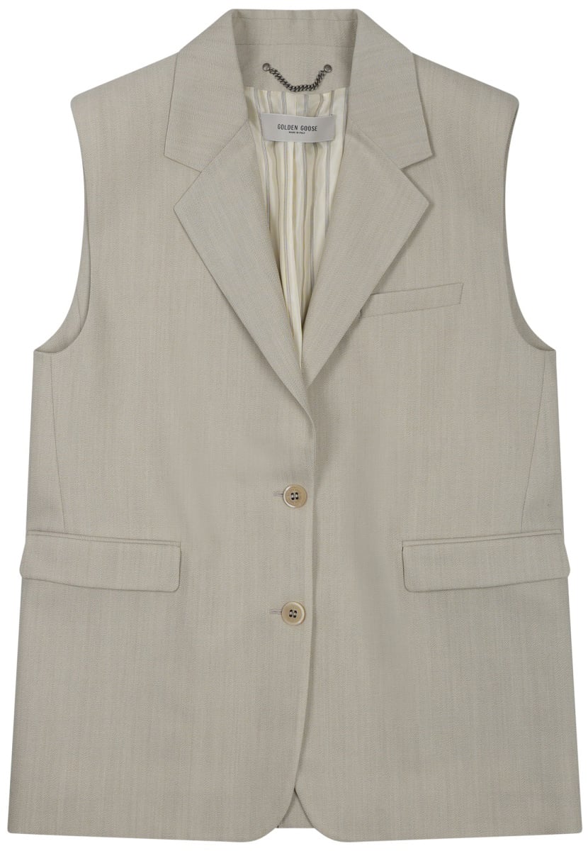 Golden Goose WOOL VEST Beige