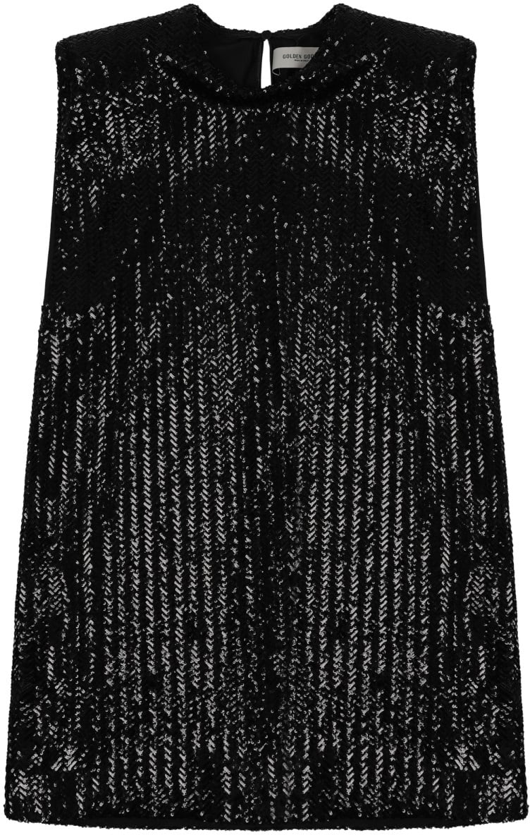 Golden Goose MINI DRESS WITH SEQUINS Zwart