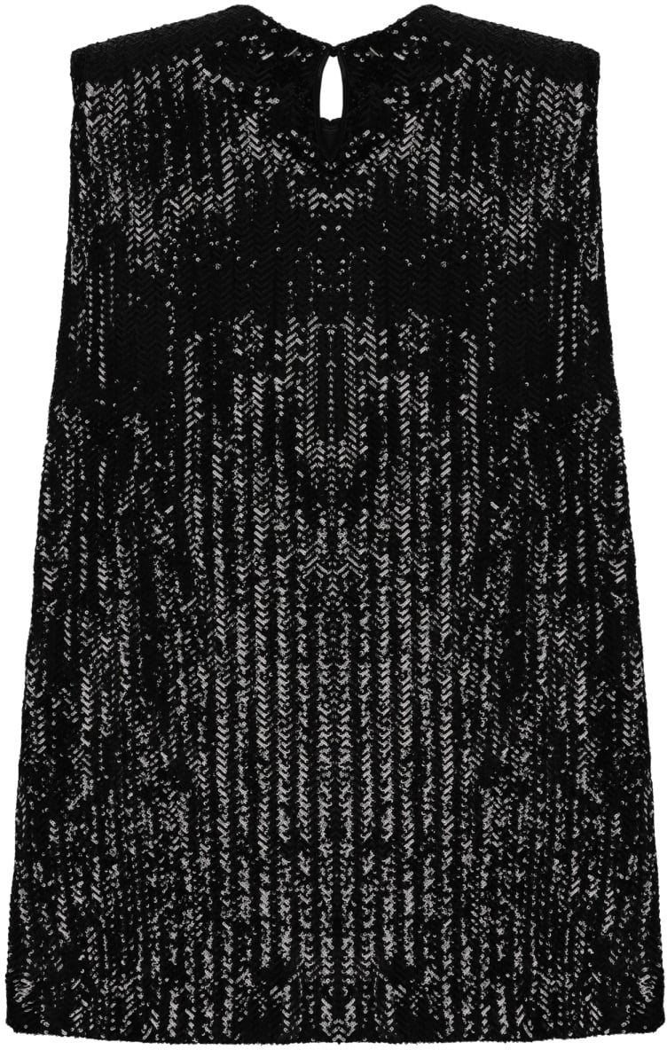 Golden Goose MINI DRESS WITH SEQUINS Zwart