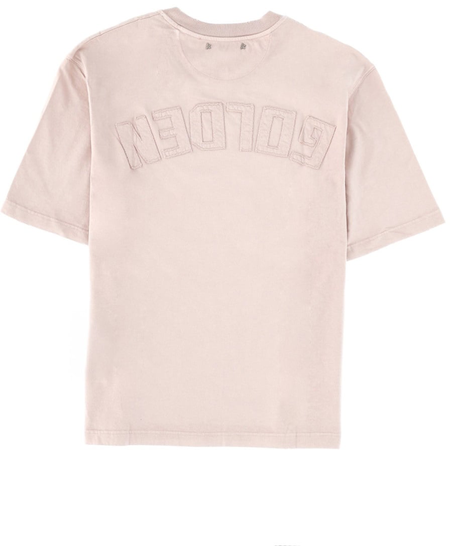 Golden Goose T-SHIRT WITH LOGO Roze