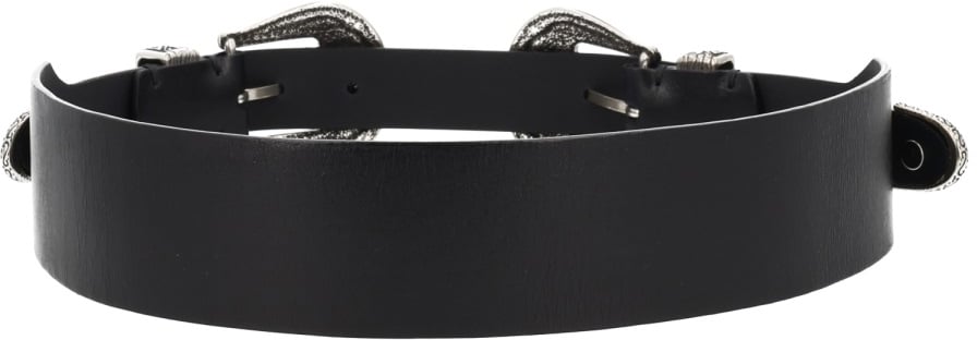 Golden Goose DOUBLE BUCKLE BELT Zwart