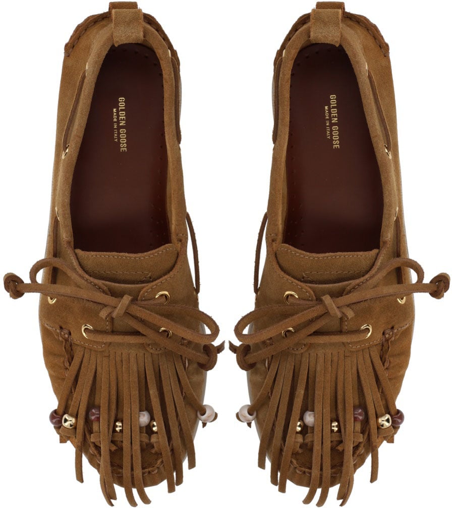 Golden Goose MOCCASIN "CRUISE" WITH BANGS Beige