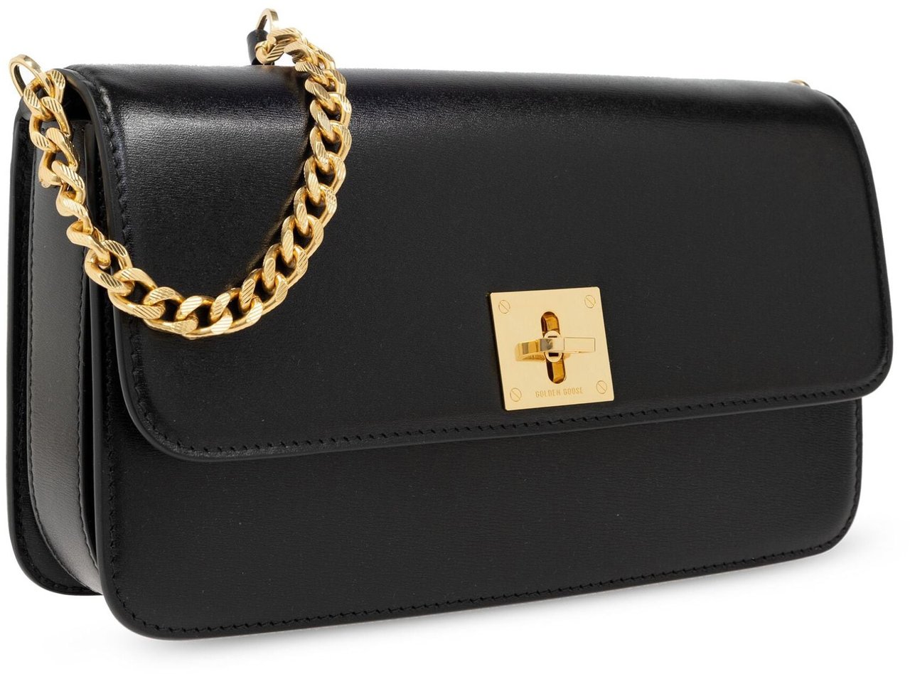Golden Goose Gioia Bag Black Palmellato Leather Bag Zwart
