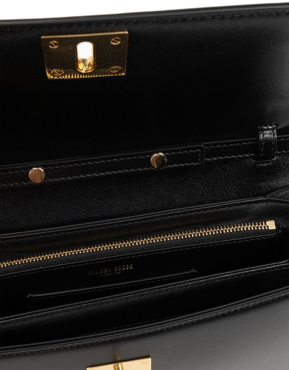 Golden Goose Gioia Bag Black Palmellato Leather Bag Zwart