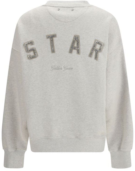 Golden Goose Gray Cotton Sweatshirt Grijs