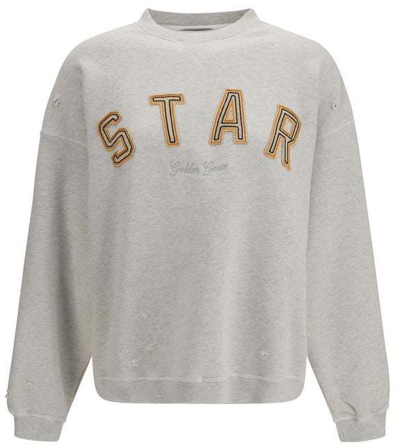 Golden Goose Golden Goose Gray Cotton Sweatshirt Grijs