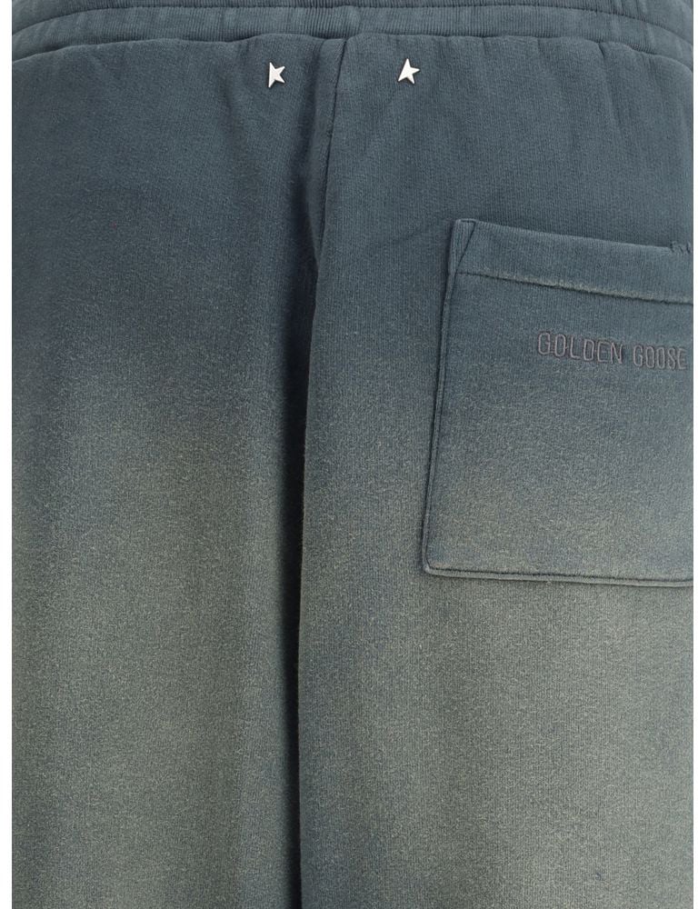 Golden Goose Golden Goose Blue Cotton Joggers (Workout Pants) Goud