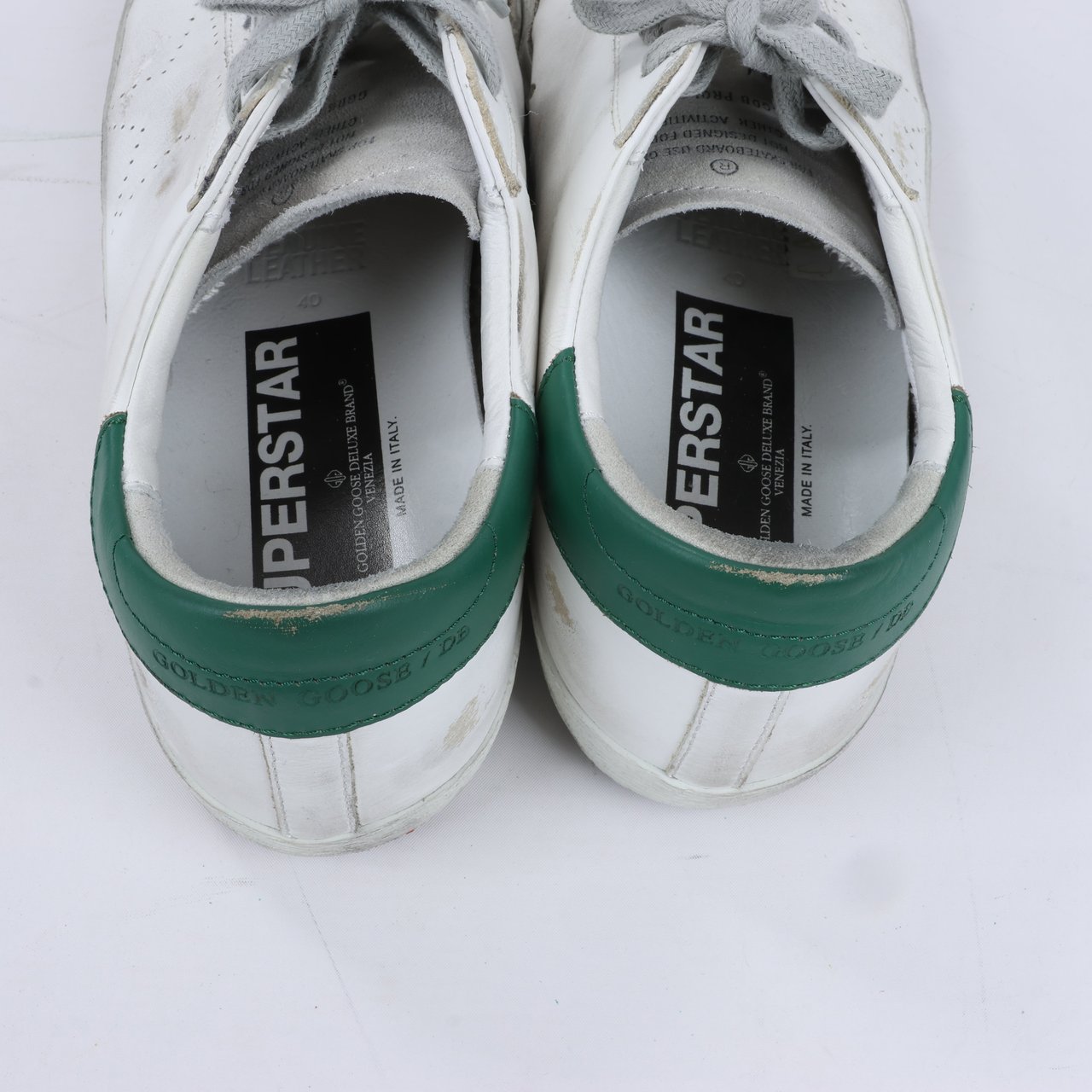 Golden Goose GOLDEN GOOSE Leather Sneakers in White SUPERSTAR, Size 40 EU Beige